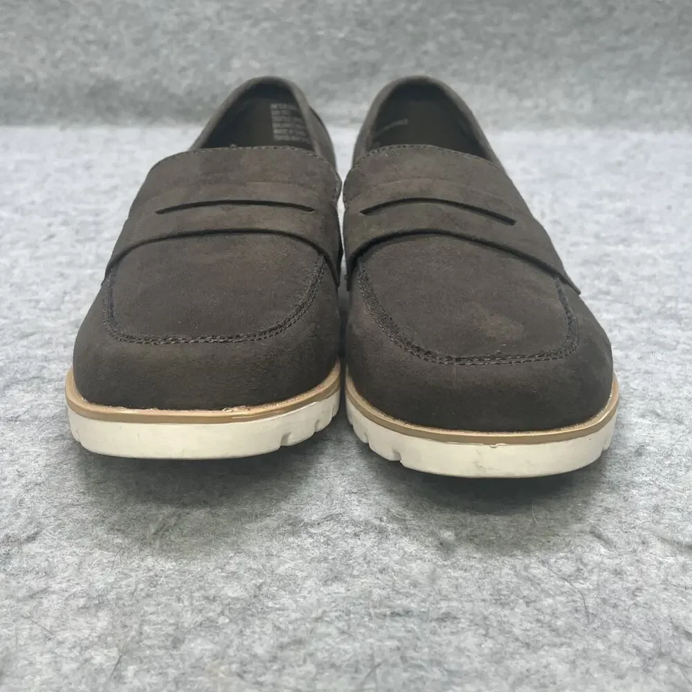 St. John’s Bay Barrow Loafers Women’s Size 8 Olive Green Slip On Comfort Shoes